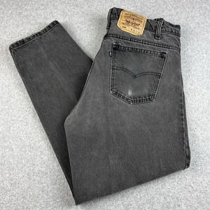 VTG Levi's Jeans Mens 38x30 550 Relaxed Black Wide Leg Baggy Denim USA Made 1992
